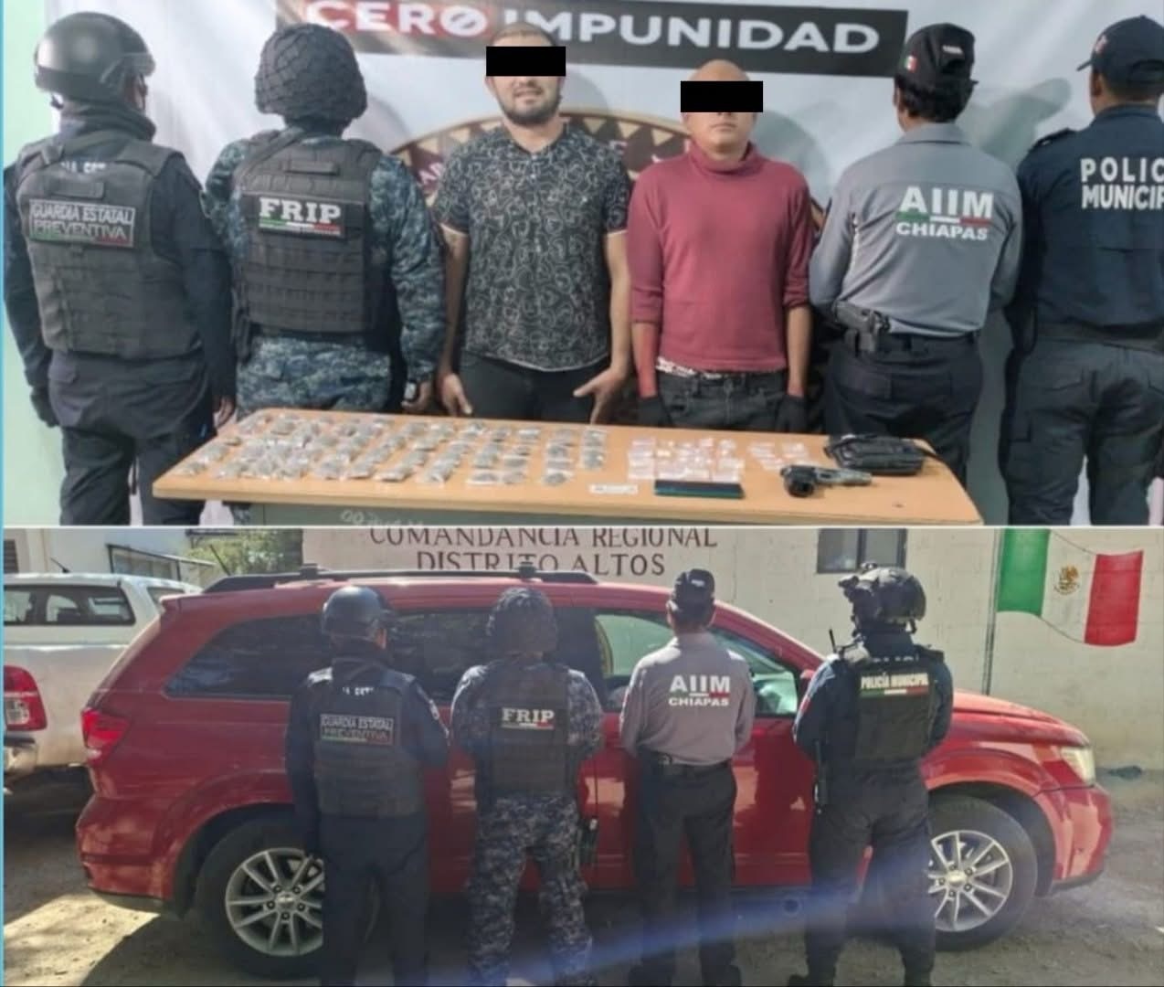 En San Cristóbal, FRIP, AIIM y PM detienen a dos personas por el delito contra la salud