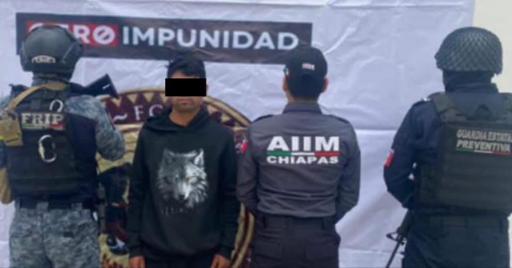 Por pederastia agravada, la FRIP y AIIM aprehenden al presunto responsable y objetivo prioritario