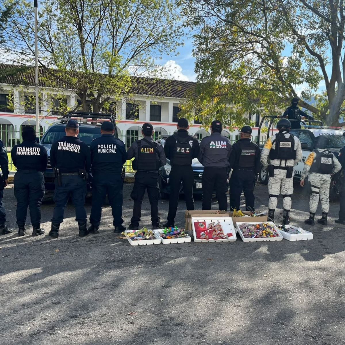 Asegura SSP material pirotécnico en San Cristóbal de Las Casas