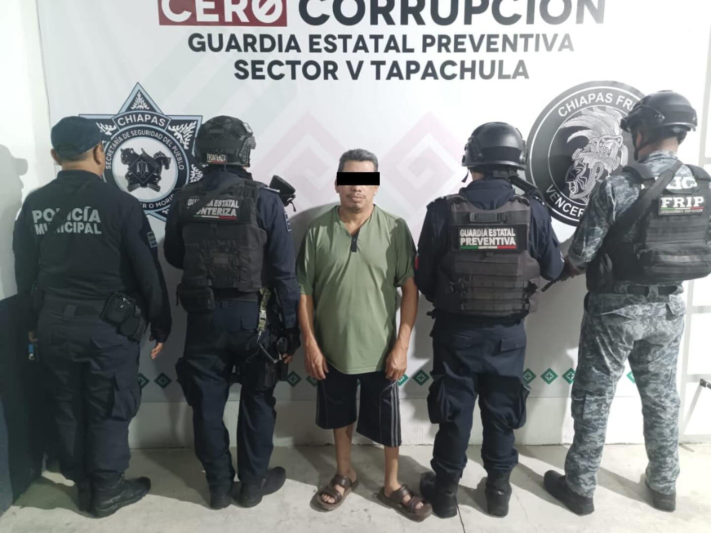 Guardia Estatal Fronteriza en coordinación interinstitucional detiene a presunto responsable de violencia familiar