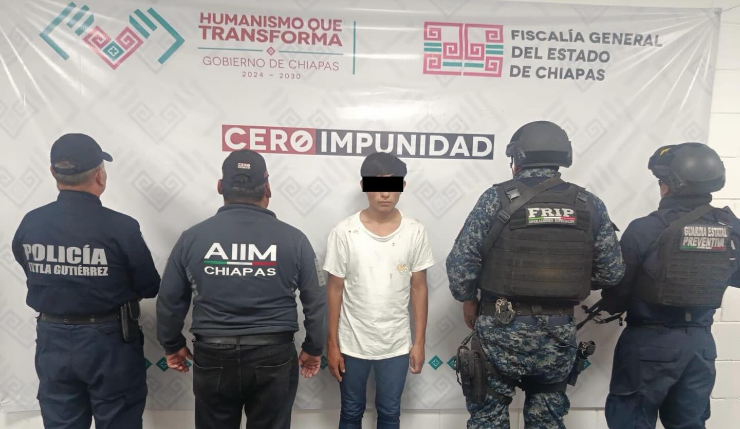 SSP detiene a presunto responsable del delito de robo con violencia en Tuxtla Gutiérrez