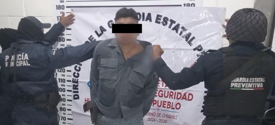 Guardia Estatal Preventiva detiene a presunto responsable del delito de homicidio