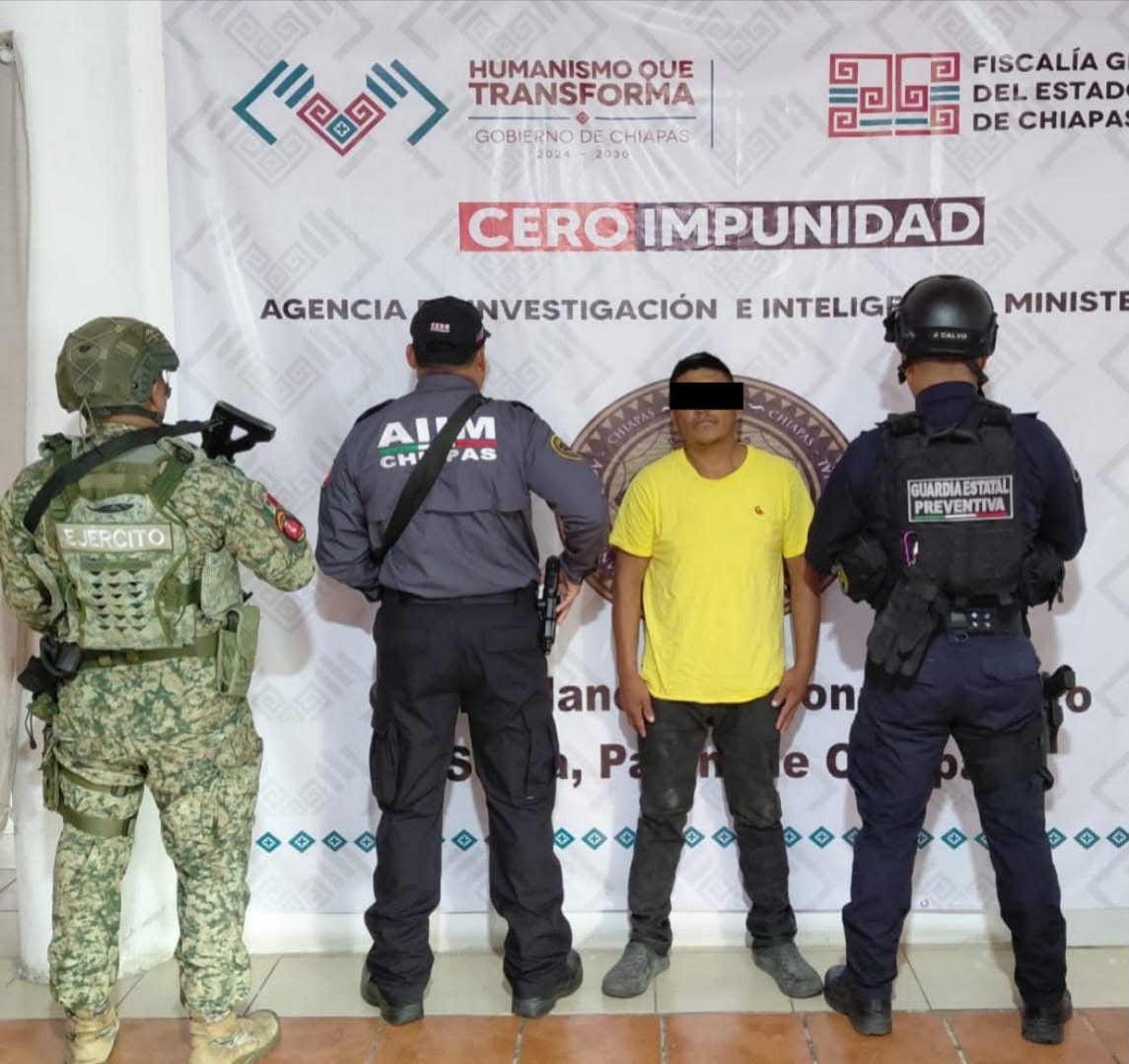 SSP y FGE aprehenden a presunto responsable de homicidio calificado y agravado