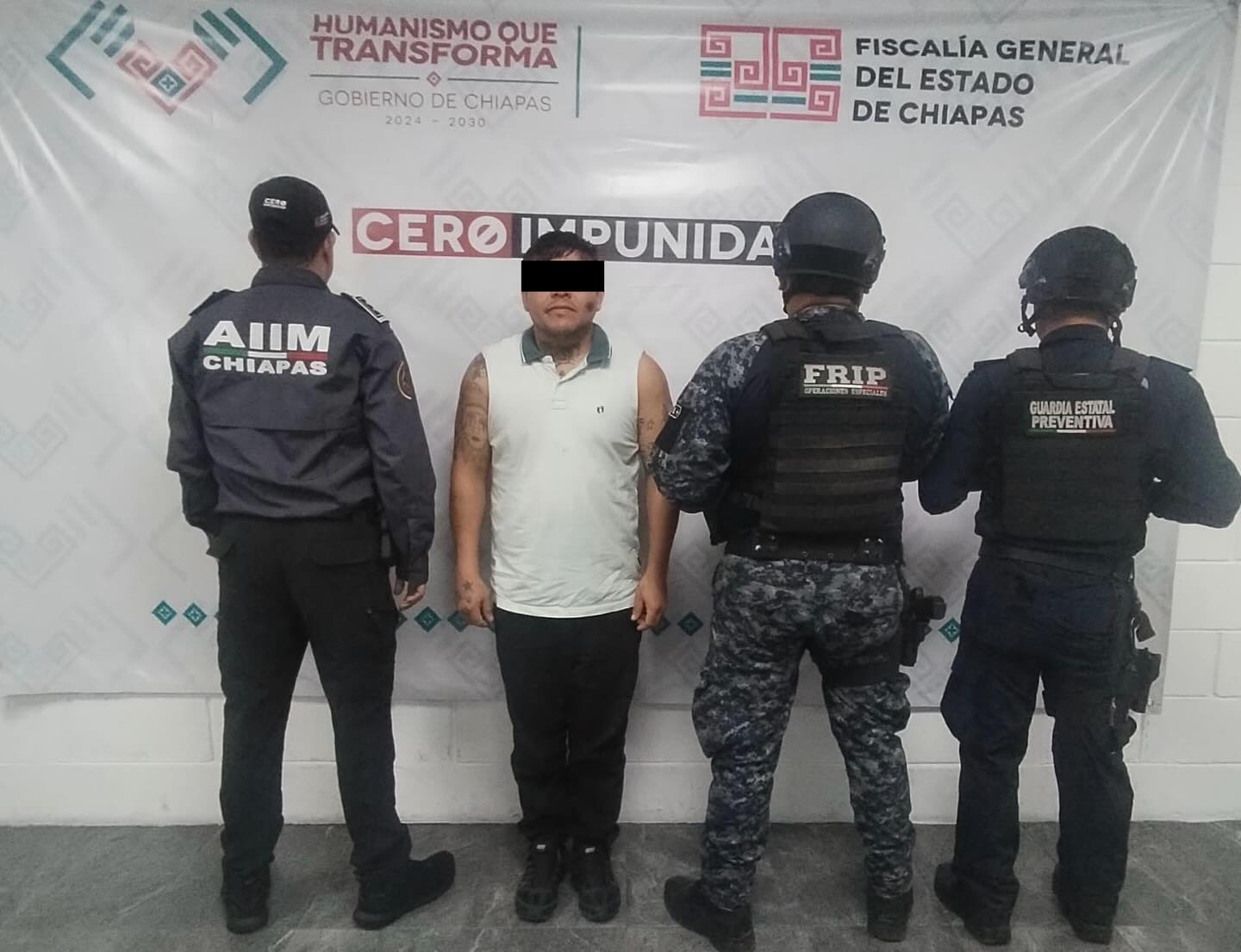SSP y FGE detienen a presunto responsable del delito de robo con violencia agradaba en Tuxtla Gutiérrez