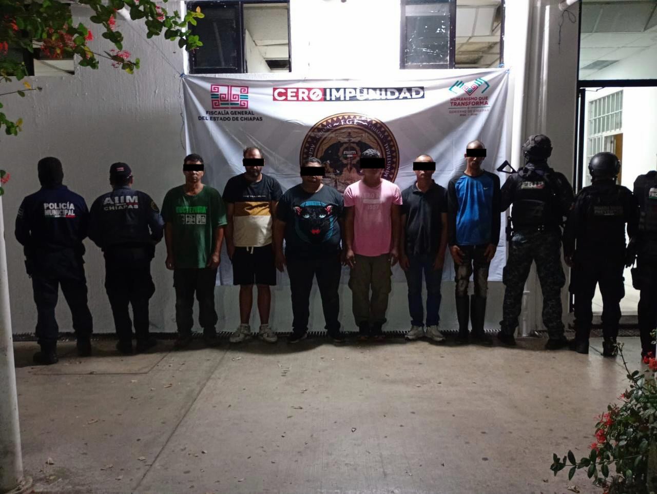 Detiene SSP y FGE a seis personas por delito de allanamiento de morada en Tapachula
