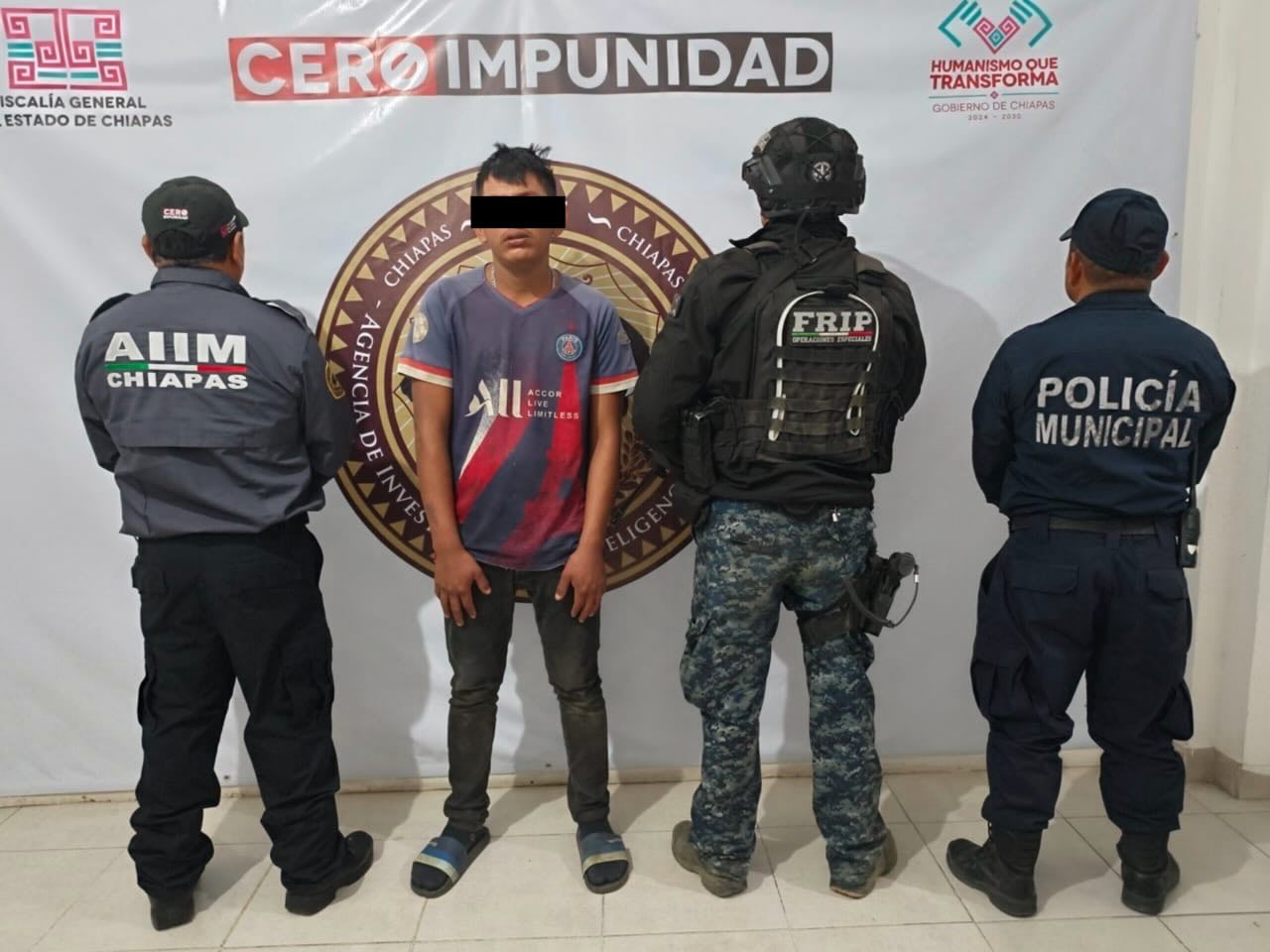 SSP y FGE detienen a una persona como presunto responsable de homicidio culposo en Villacorzo