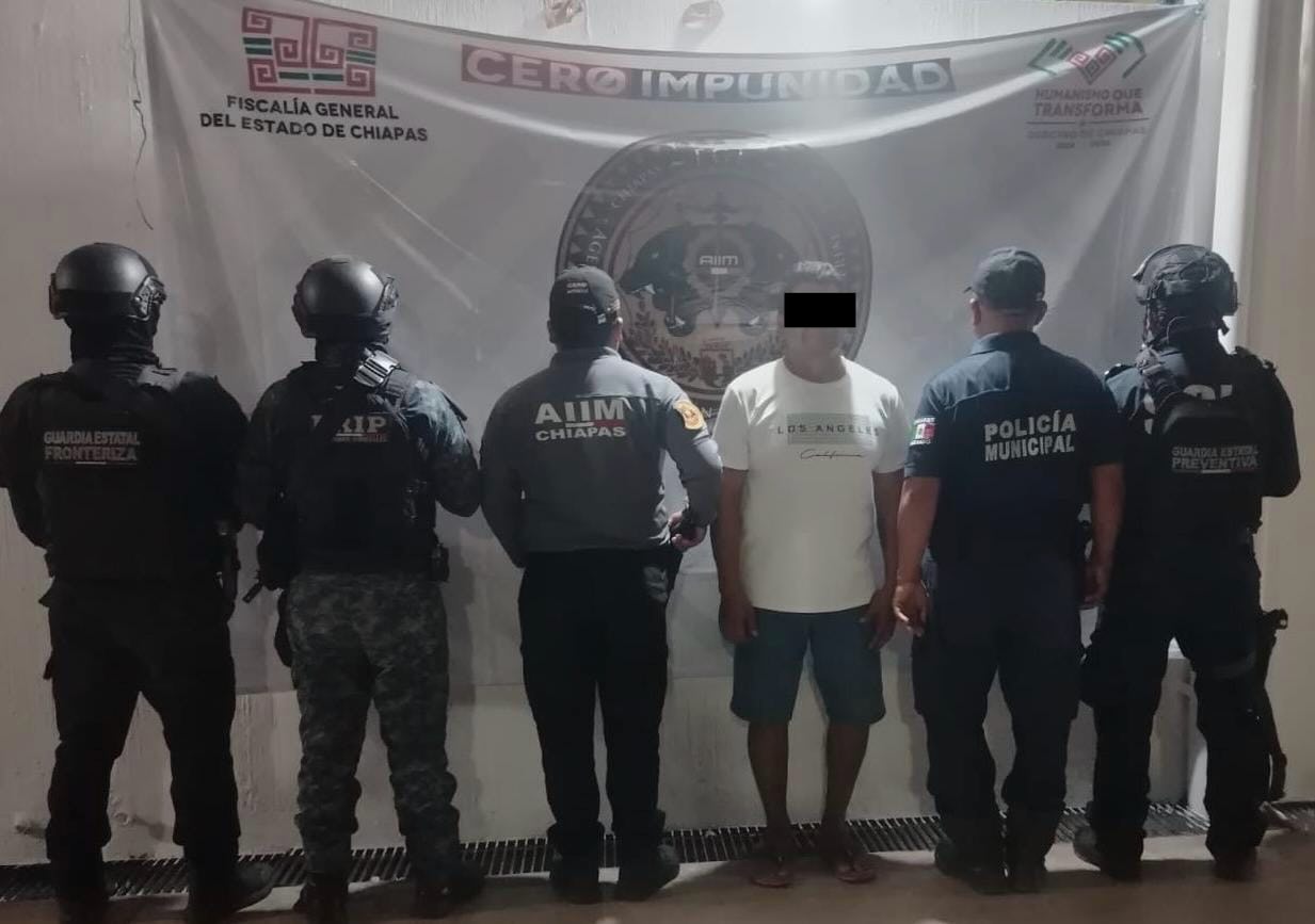 Detiene SSP y FGE a una persona por el delito de violencia familiar en Tapachula