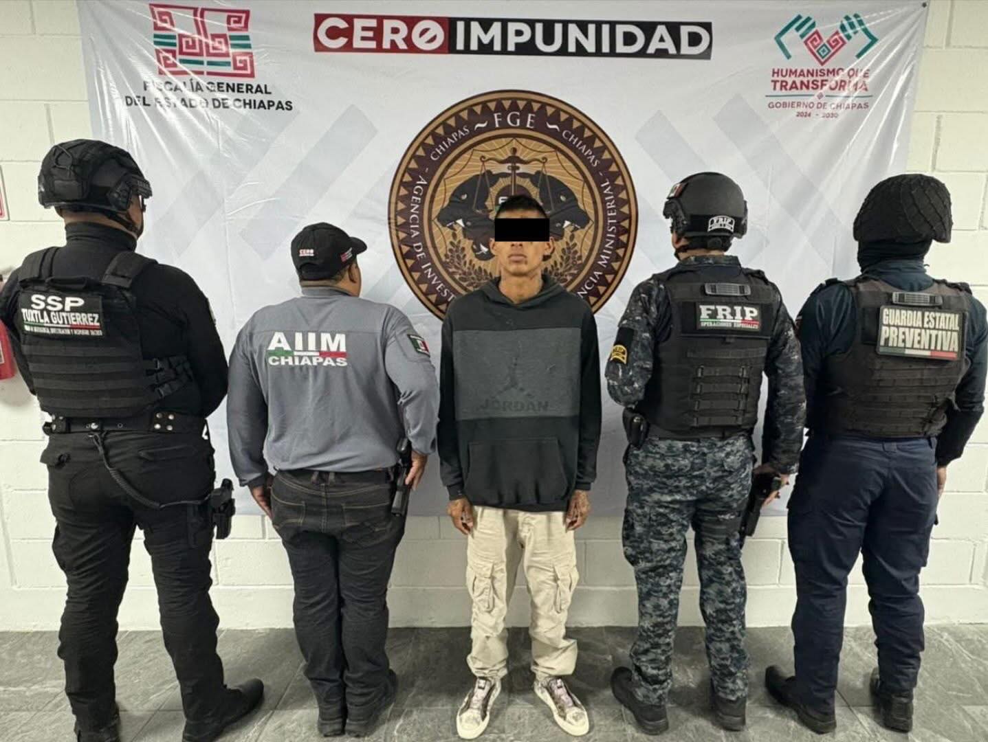 FRIP, GEP y AIIM aprehenden a presunto responsable de robo con violencia