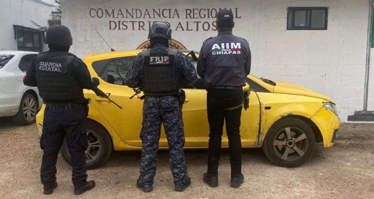Asegura SSP vehículo en San Cristóbal de Las Casas