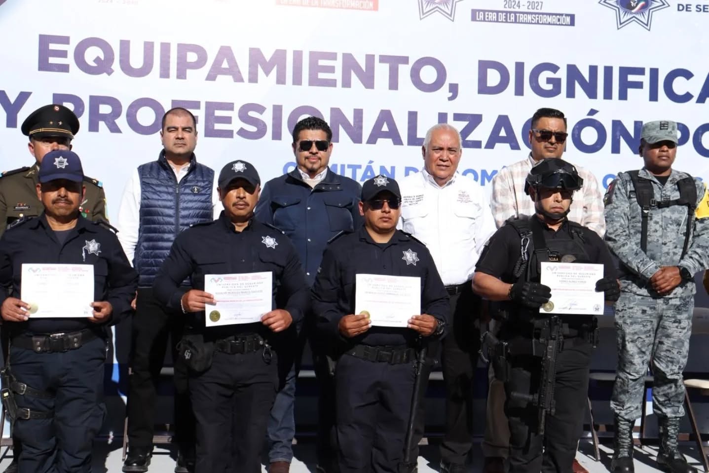 SSP y USEPS fortalecen la profesionalización policial con entrega de constancias