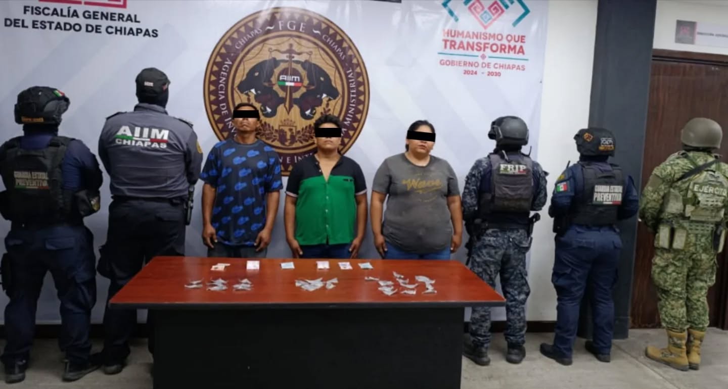 SSP detiene a presuntos narcomenudistas en Tuxtla Gutiérrez