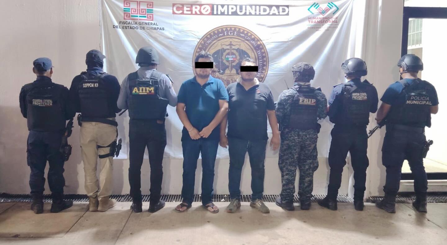 SSP y FGE detienen a masculinos como presuntos responsables del delito contra la salud y portación de arma de fuego