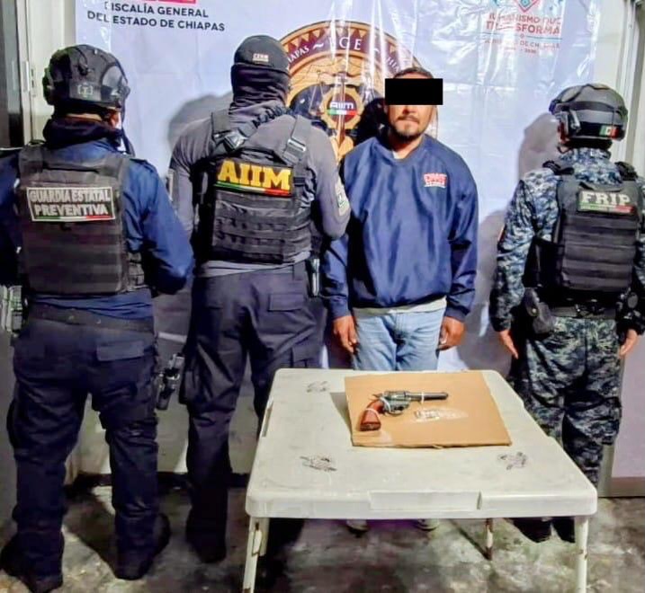 Detiene SSP a masculino por violación a la Ley Federal de Armas de Fuego y Explosivos