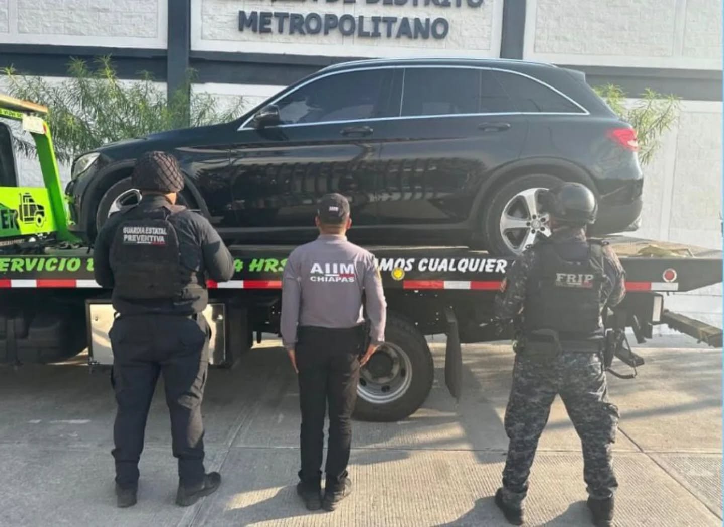 SSP y FGE localizan vehículo por el probable delito de lesiones en Tuxtla Gutiérrez.