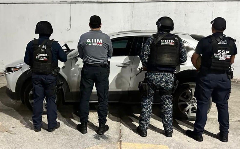 Asegura SSP vehículo con reporte de robo en Tuxtla Gutiérrez