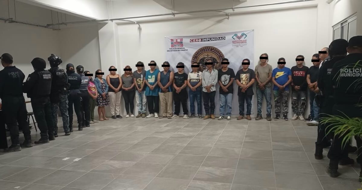 Logra FRIP y Guardia Estatal Preventiva la detención de 17 personas por ecocidio en Motozintla.