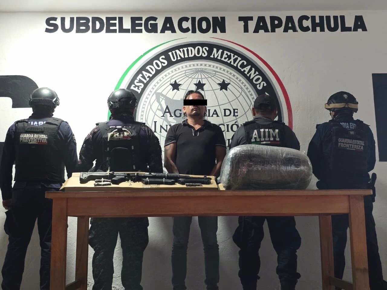 En operativo interinstitucional detienen a presunto integrante del grupo delictivo Cártel de Sinaloa en Tapachula