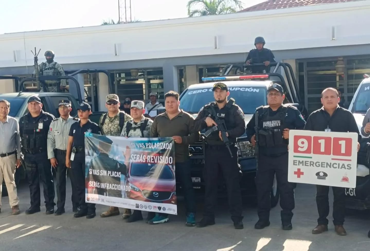 Escudo Pakal (C5) realiza proximidad social en operativo “Si conduces vehículo polarizado serás revisado