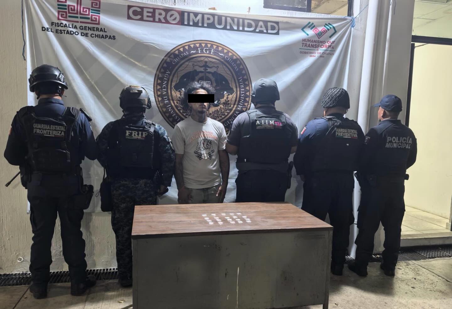 Detienen en operativo interinstitucional a persona con narcóticos en Tapachula