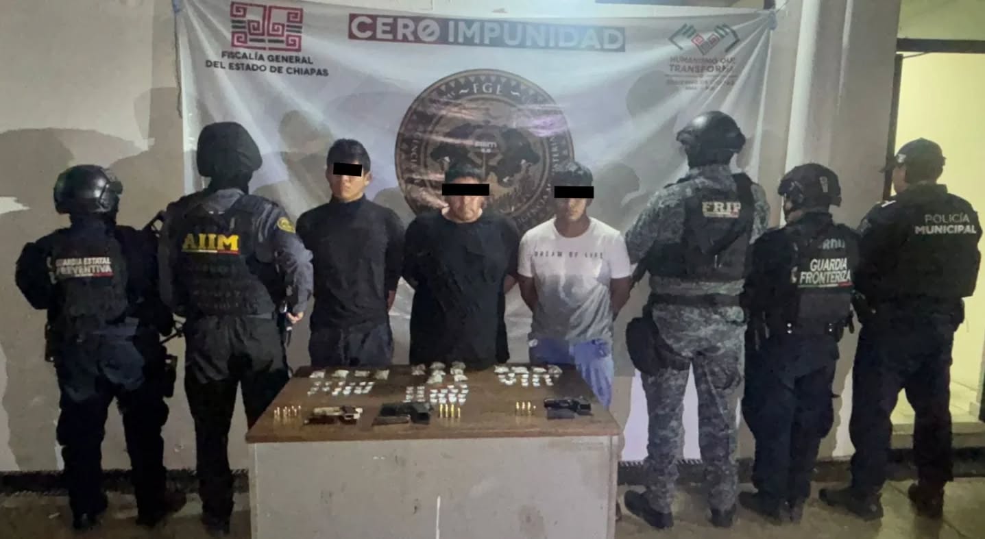 En operativo interinstitucional se logra la detención de tres masculinos presuntos integrantes del grupo delictivo 
