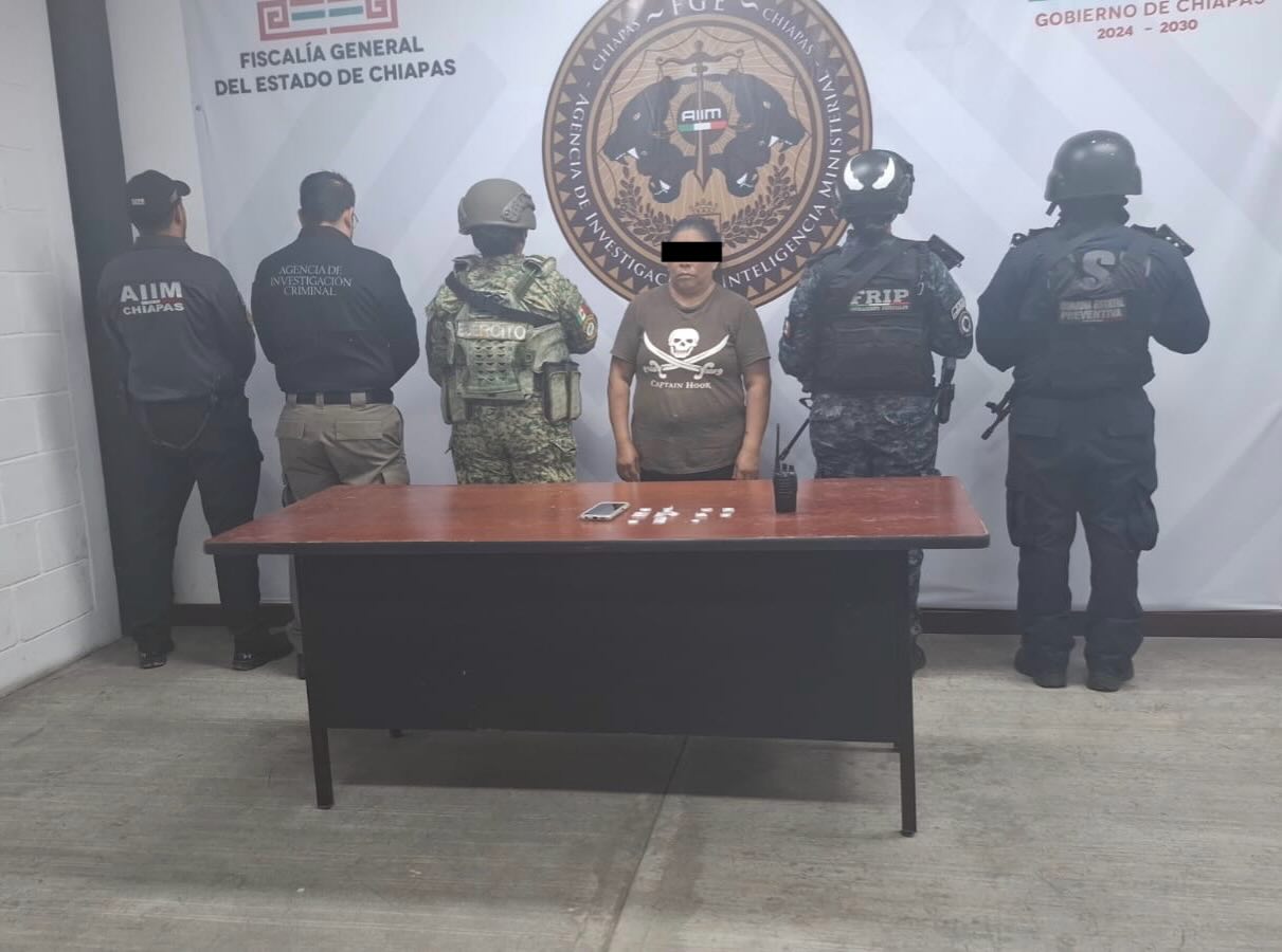 En acción interinstitucional detienen a una persona como presunta responsable de posesión de narcóticos en Ixhuatán