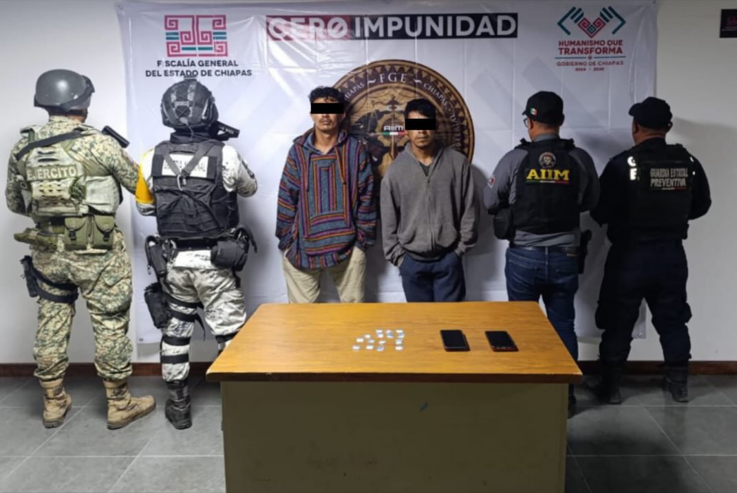 En operativo interinstitucional, dos detenidos con presuntos narcóticos