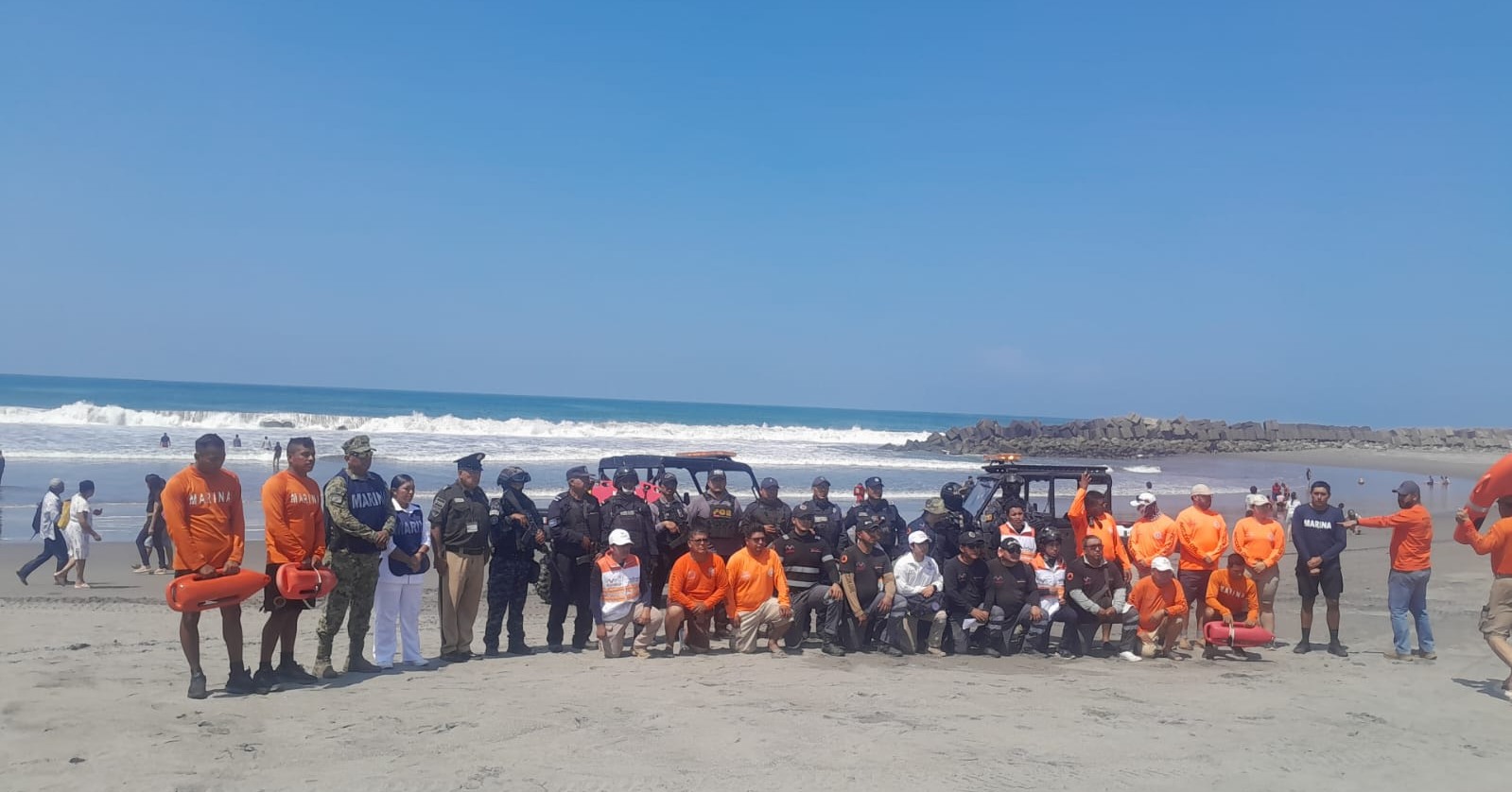 Guardia Estatal Preventiva vigila playas, ríos y balnearios en el Soconusco