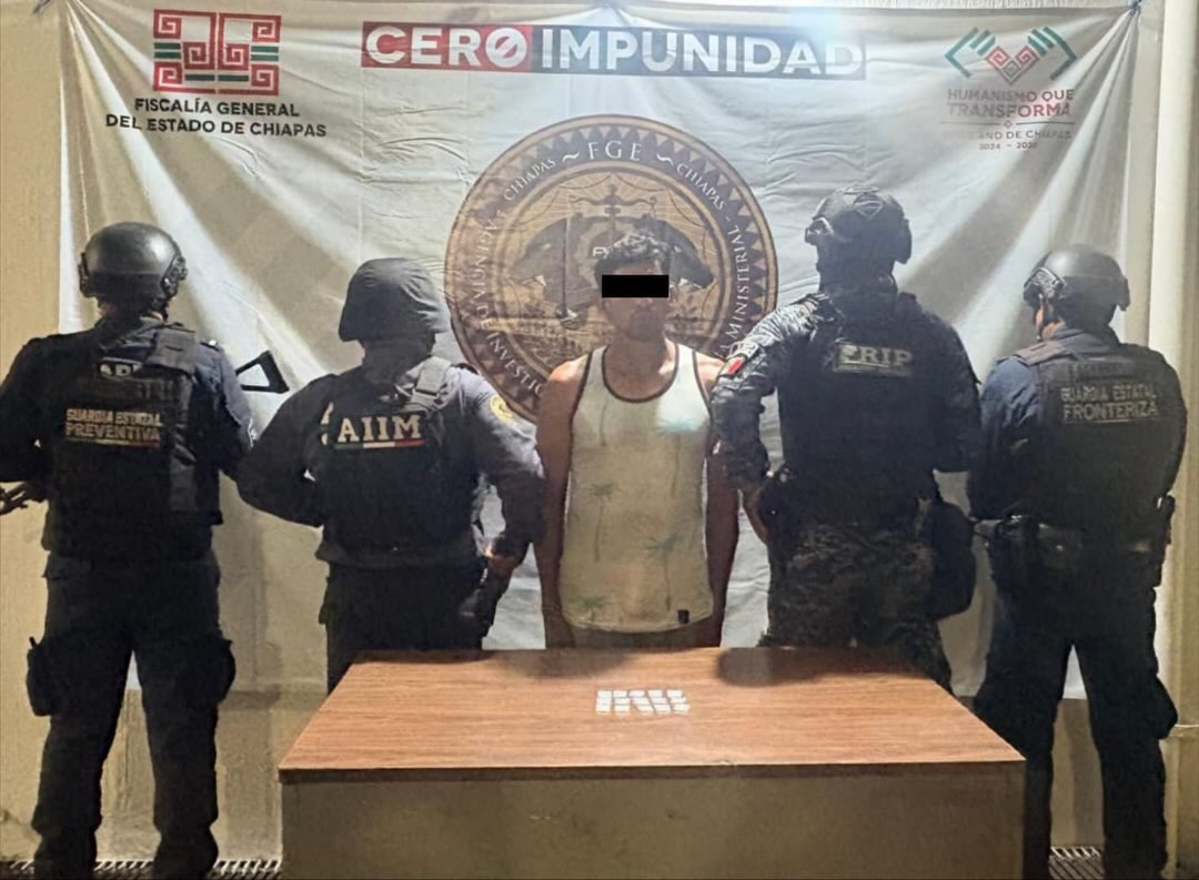 Detenido con presuntos narcóticos en Tapachula