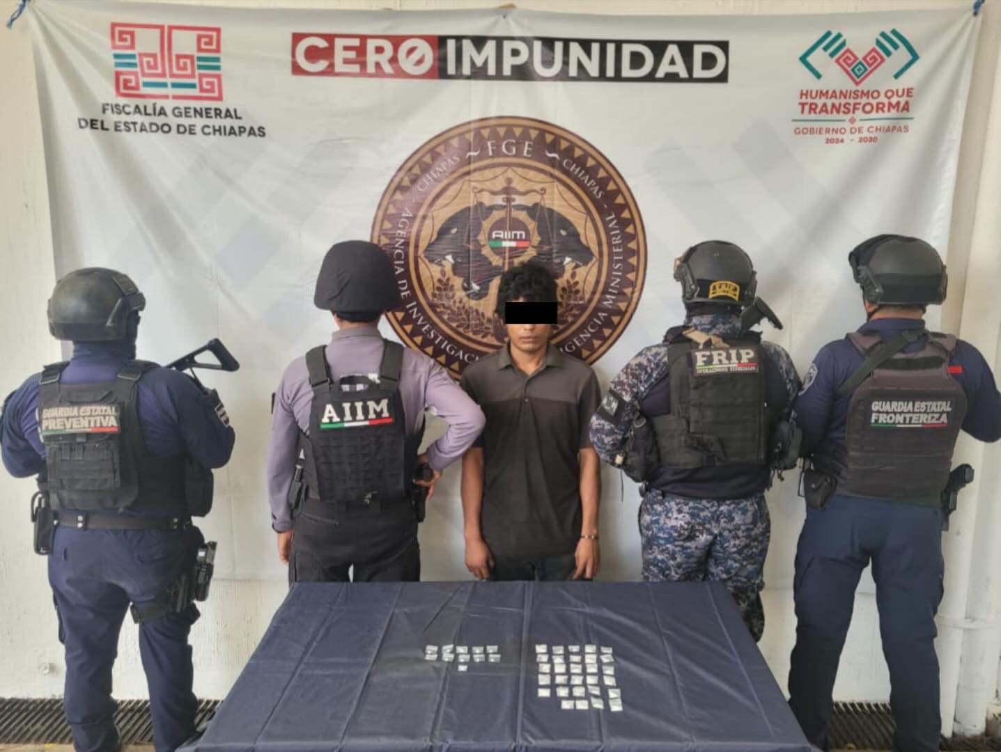 Probable integrante del cártel Chiapas y Guatemala, detenido con presuntos narcóticos