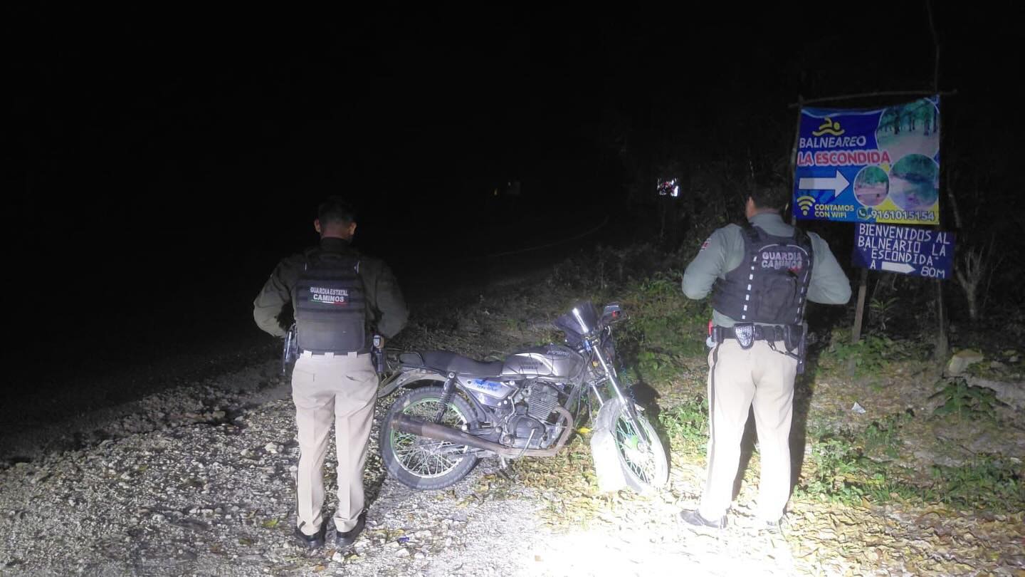 SSP asegura motocicleta en estado de abandono con reporte de robo en Palenque