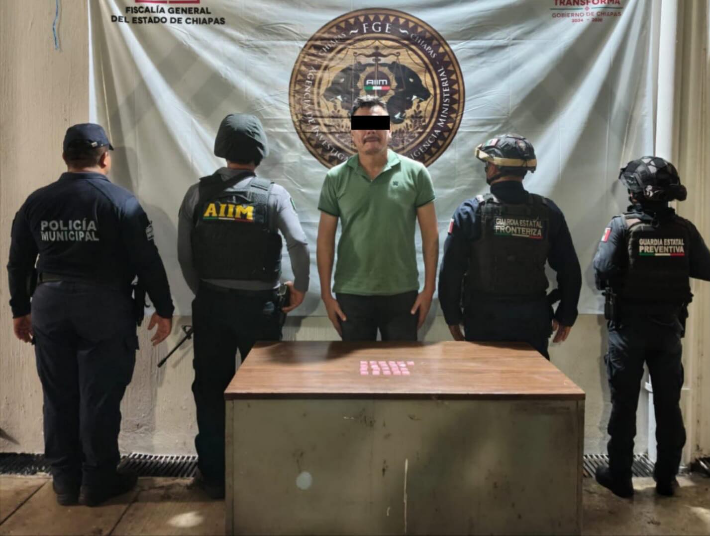 Probable integrante de la delincuencia organizada detenido con presuntos narcóticos