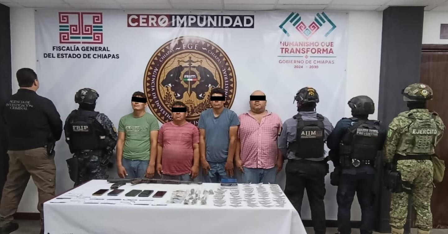 Cuatro presuntos responsables del delito de extorsión detenidos en Villaflores
