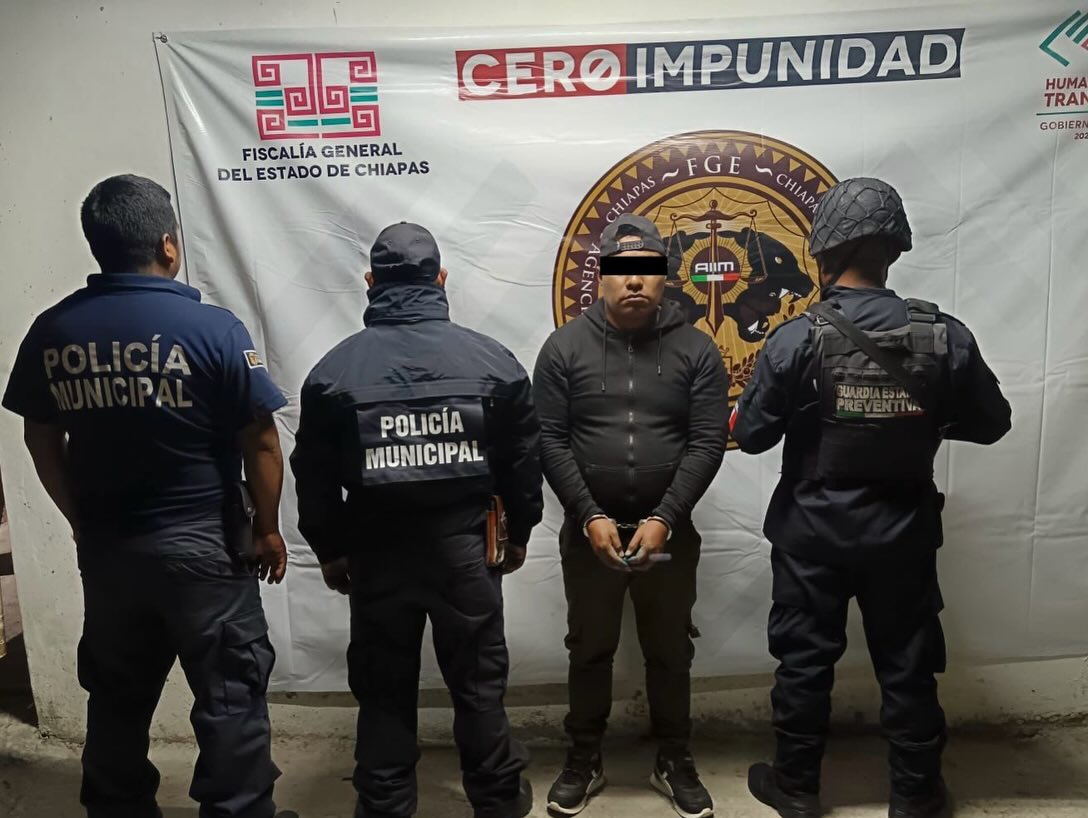 Grupo interinstitucional detiene a dos personas por posesión de narcóticos en San Juan Cancuc