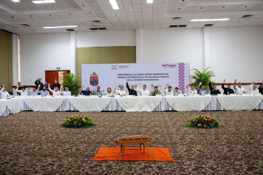 SSP participa en la Quinta Sesión Ordinaria del Consejo Intermunicipal de Seguridad Pública en la Región Soconusco