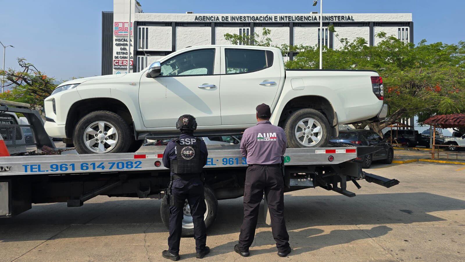 SSP y FGE aseguran vehículo con reporte de robo en Tuxtla Gutiérrez