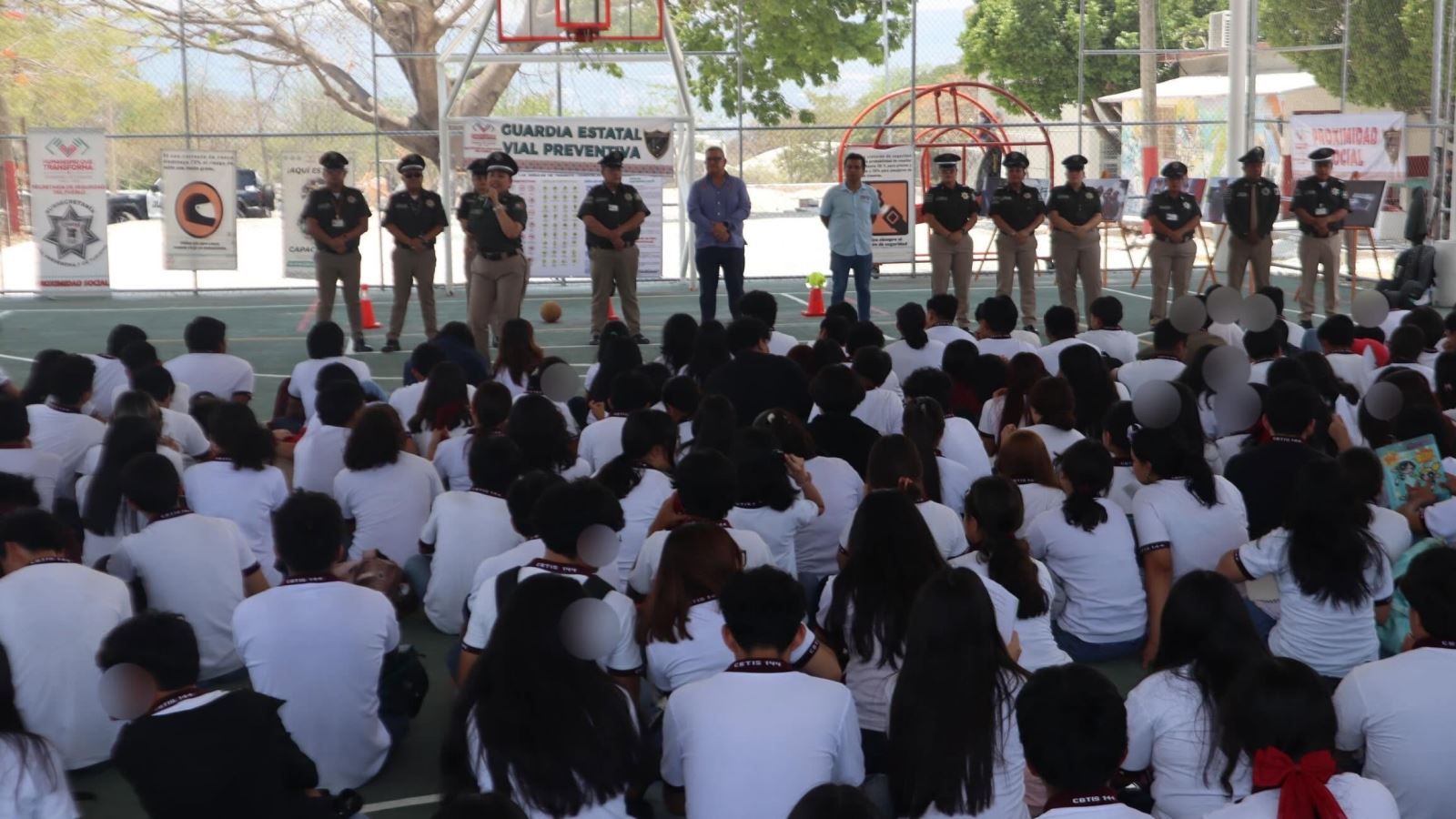 Guardia Vial Preventiva brinda capacitación en Educación vial en el CBTIS 144