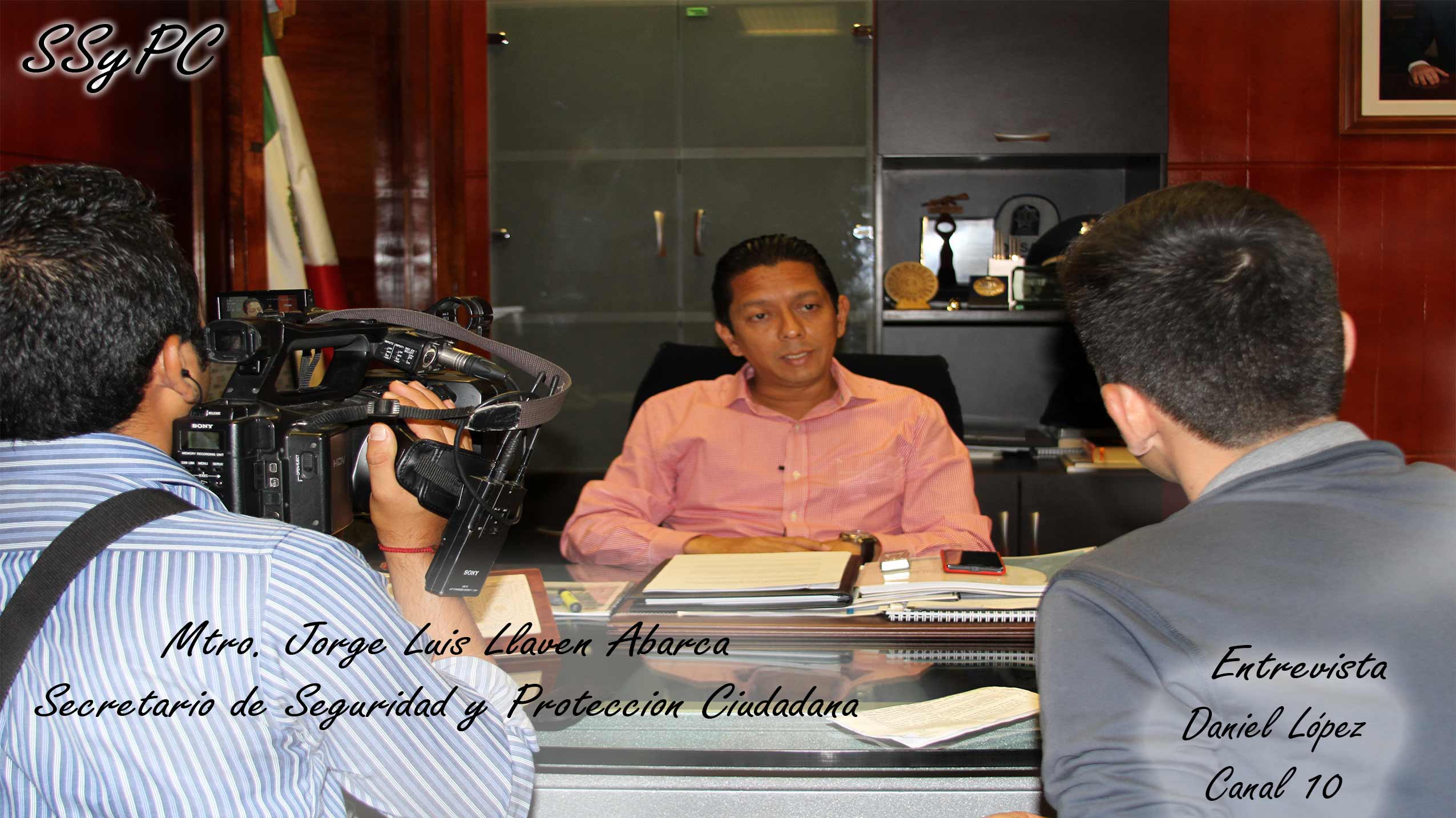 Entrevista a Secretario de Seguridad sobre la implementación del Plan Emergente ante obras de modernización vial y cambio de entrada a instalaciones de la Secretaría de Seguridad.