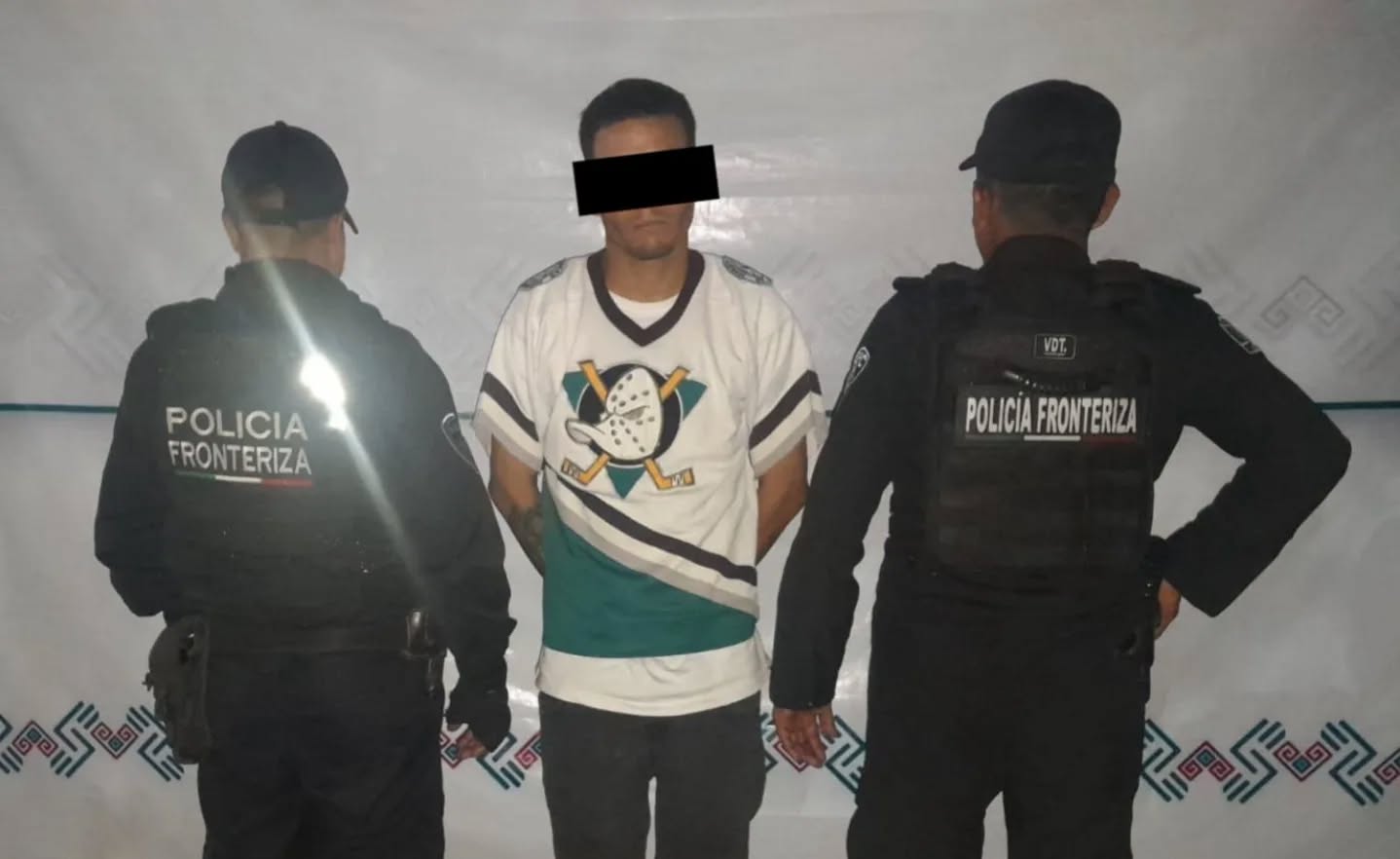 Policía Fronteriza detiene a un masculino con presunta marihuana en Tapachula.