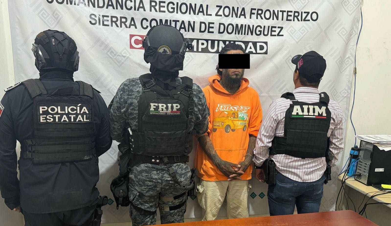 SSP y FGE detienen a masculino con presuntos narcóticos en Comitán de Domínguez