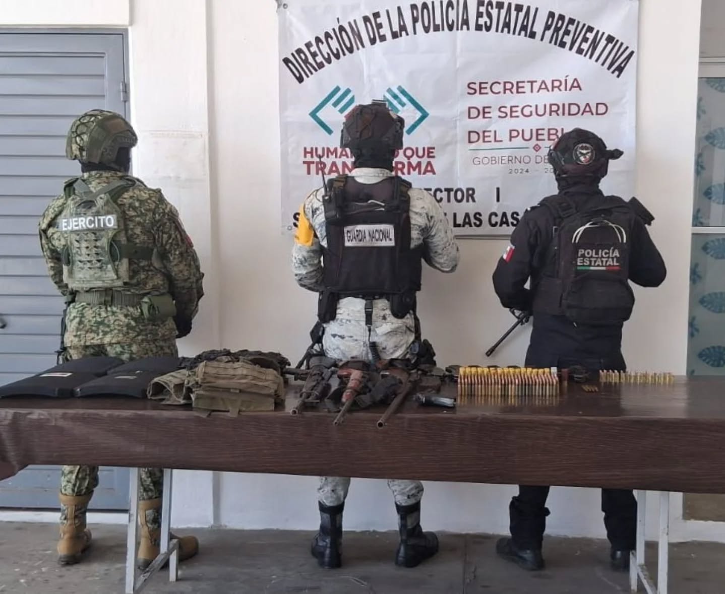 En operativo interinstitucional aseguran armas de fuego y cartuchos útiles en Pantelhó y Pueblo Nuevo Solistahuacán