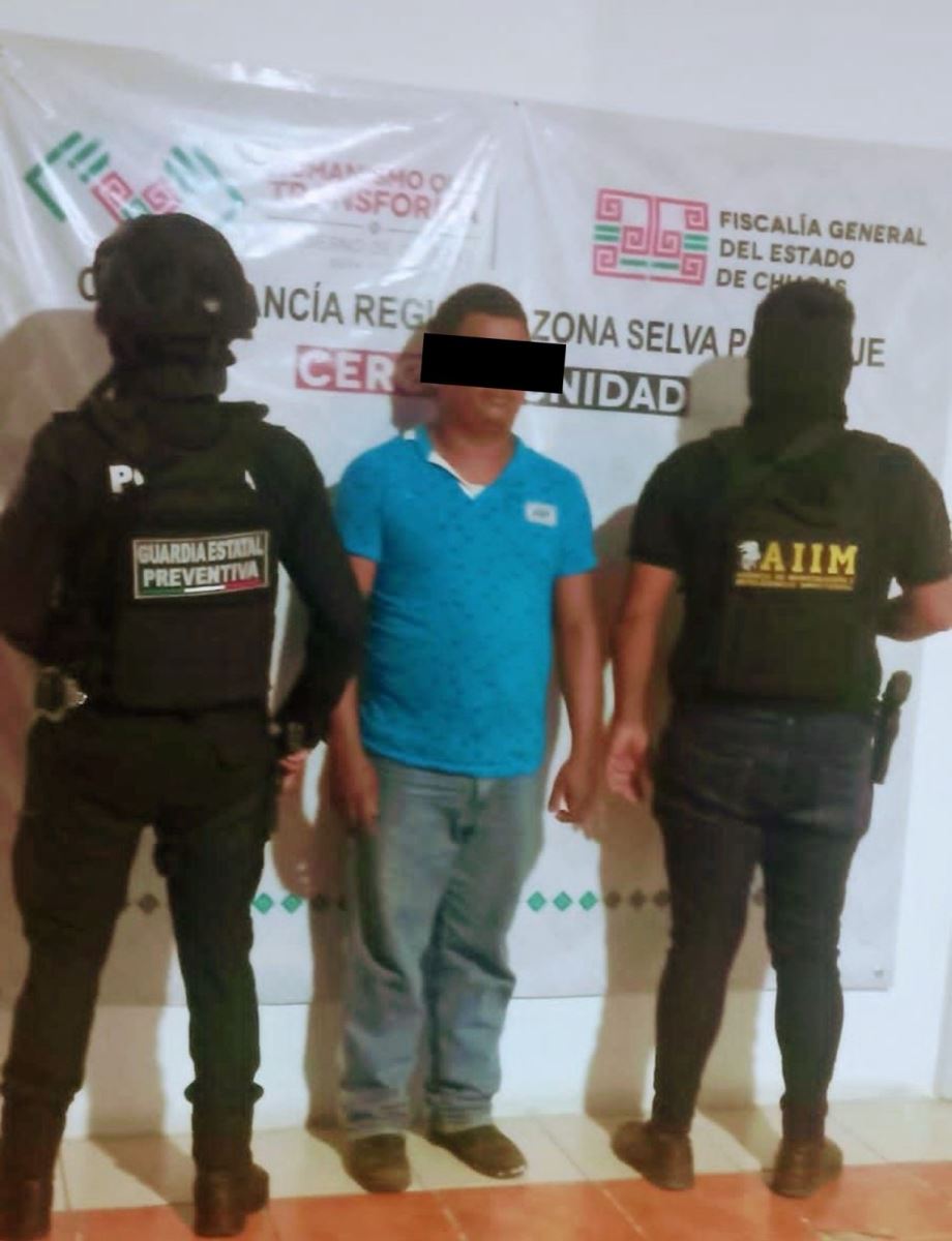 SSP y FGE detienen a una persona por presunto delito de abigeato en Palenque.