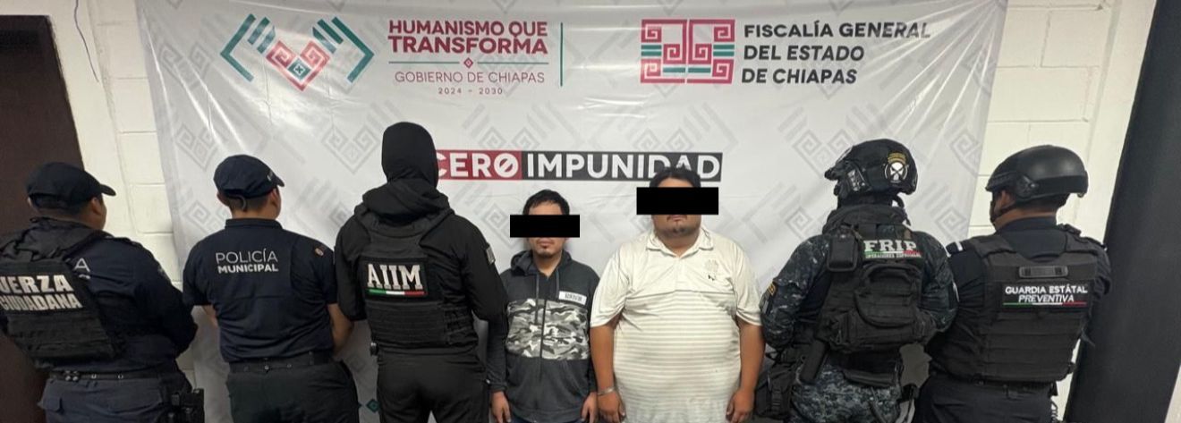 En operativo interinstitucional detienen a presuntos responsables de feminicidio en Tuxtla Gutiérrez.