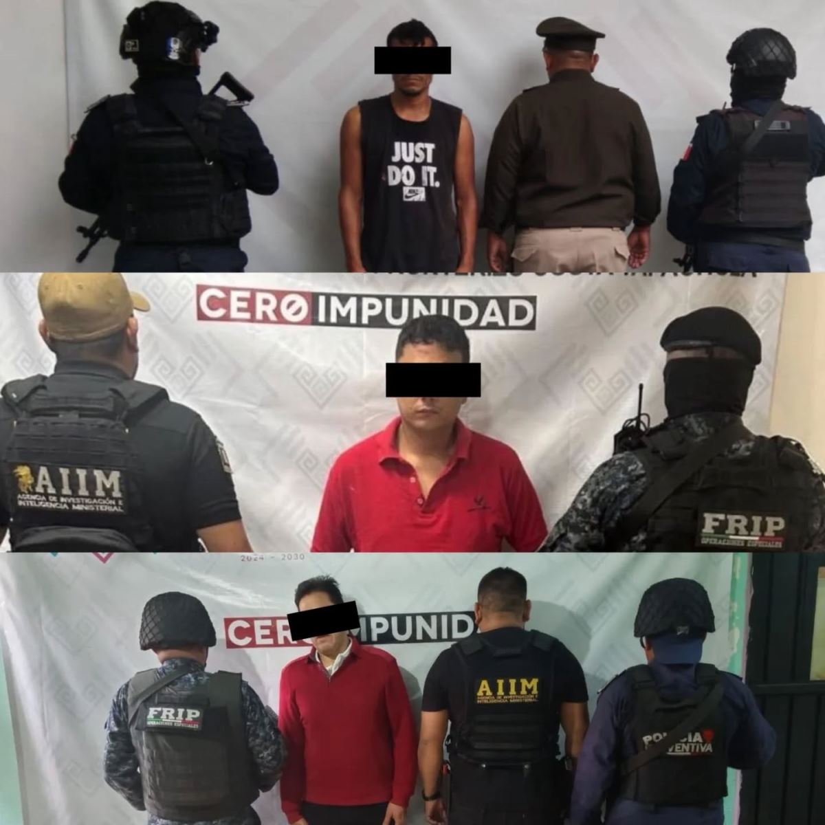 SSP y FGE detienen a tres personas con presunta droga en Chiapas.