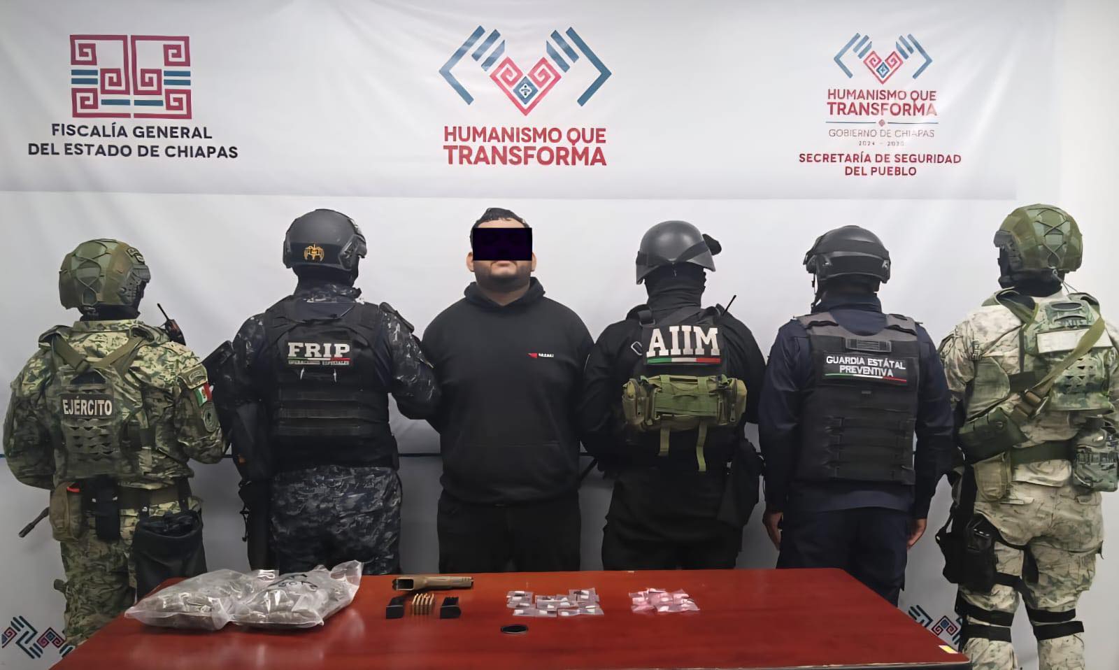 En operativo interinstitucional detienen a masculino con presuntos narcóticos y arma de fuego en San Fernando. 