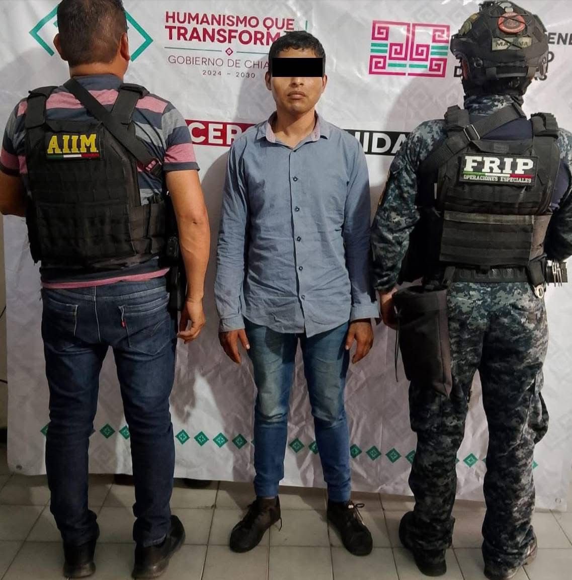 SSP y FGE detienen a presunto extorsionador en Ocozocoautla.