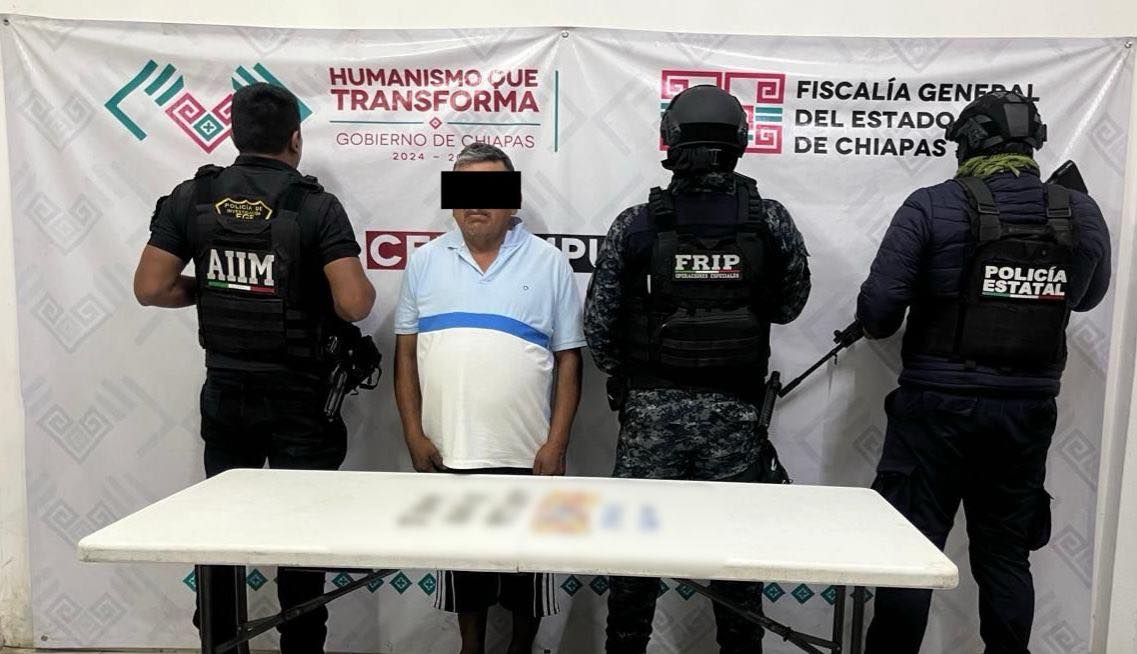 En operativo interinstitucional detienen a masculino con presuntos narcóticos en Villa Corzo.