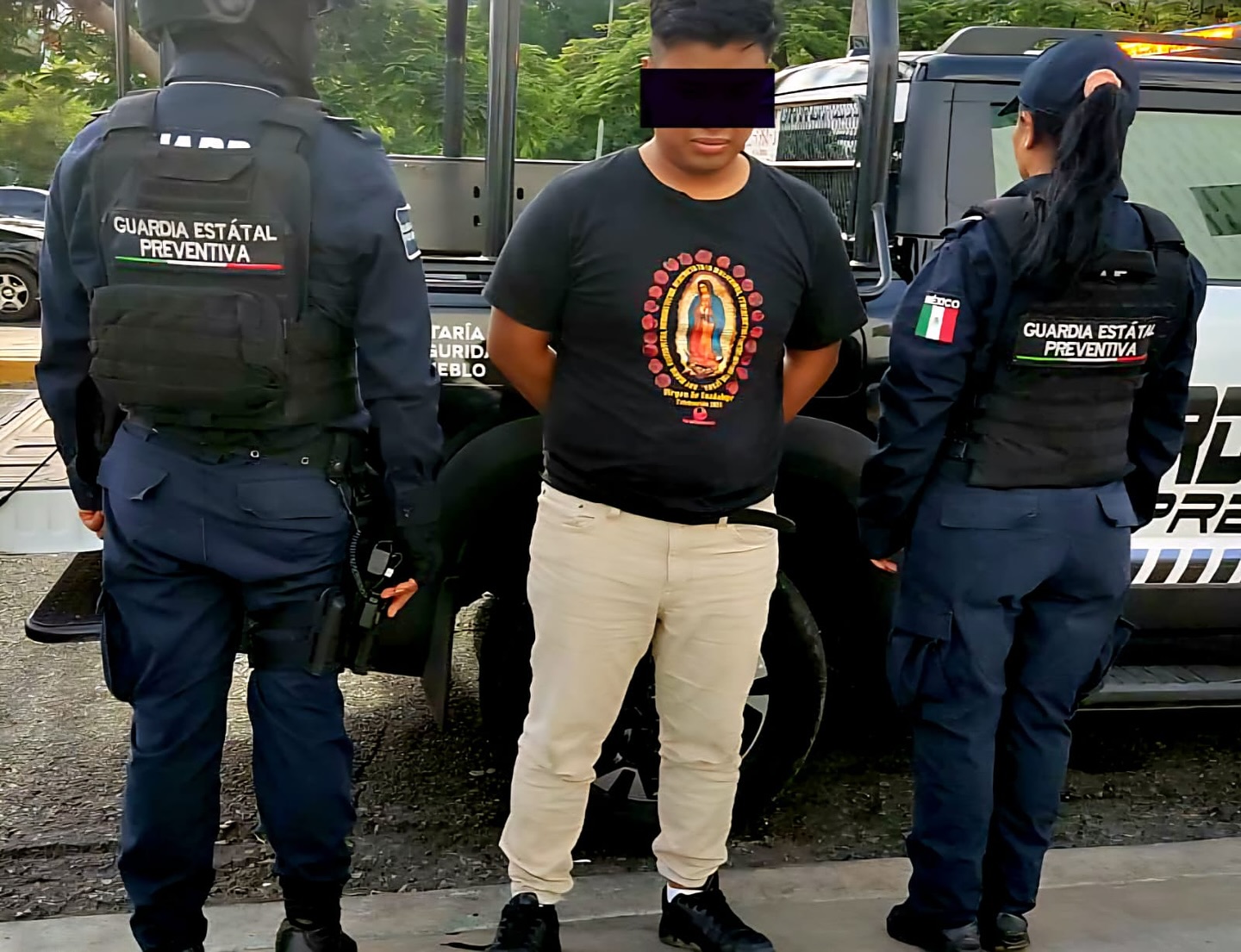En operativo de seguridad detienen a masculino por presunta violencia familiar en Tuxtla Gutiérrez.