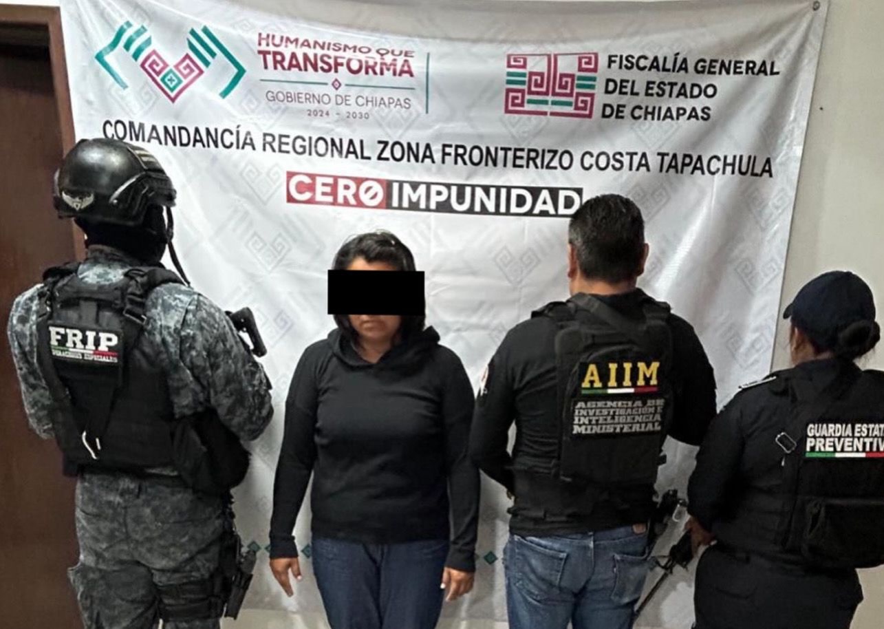 En operativo de seguridad detienen a fémina en posesión de narcóticos en Tapachula.