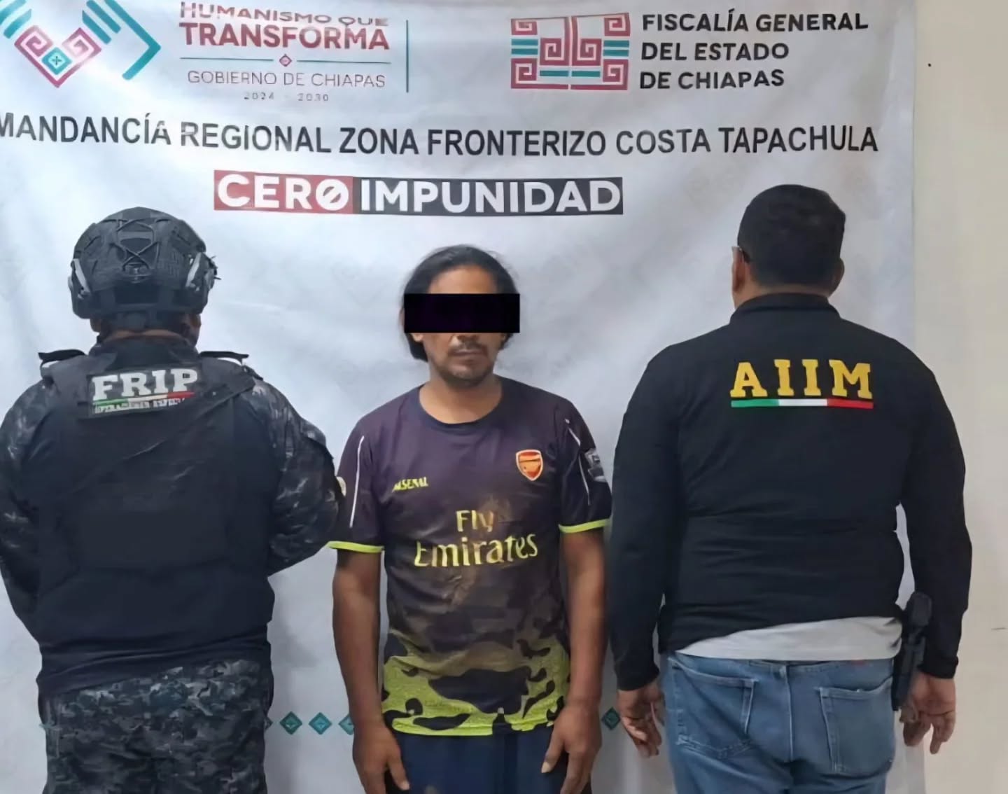 En operativo interinstitucional detienen a masculino en posesión de narcóticos en Huehuetán.