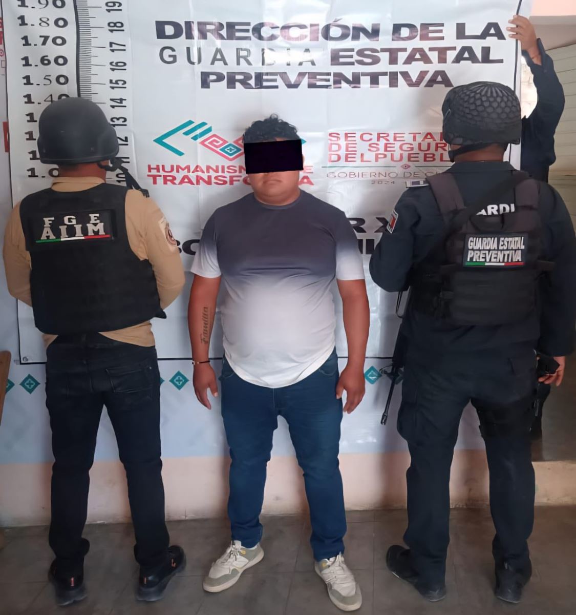 SSP y FGE detienen a masculino por conducir vehículo con reporte de robo en Bochil.